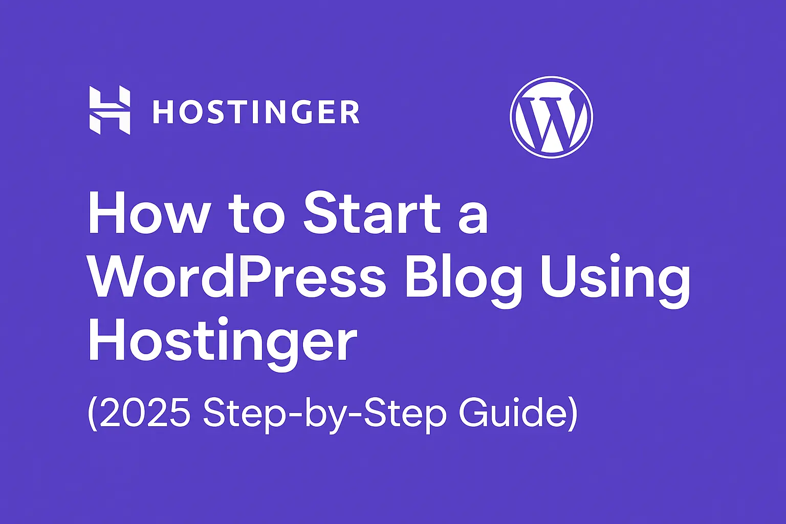 how to start a wordpress blog using hostinger